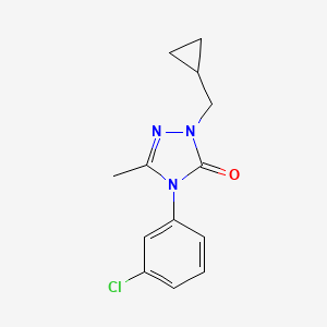 molecular formula C13H14ClN3O B3038372 4-(3-氯苯基)-2-(环丙基甲基)-5-甲基-2,4-二氢-3H-1,2,4-三唑-3-酮 CAS No. 860786-52-3