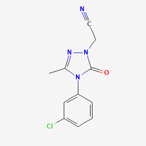 molecular formula C11H9ClN4O B3038373 2-[4-(3-chlorophenyl)-3-methyl-5-oxo-4,5-dihydro-1H-1,2,4-triazol-1-yl]acetonitrile CAS No. 860786-53-4