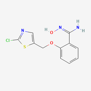 molecular formula C11H10ClN3O2S B3038377 2-[(2-氯-1,3-噻唑-5-基)甲氧基]-N'-羟基苯甲酰亚胺酰胺 CAS No. 860787-04-8