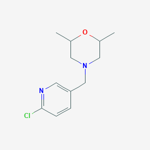 molecular formula C12H17ClN2O B3038378 4-[(6-Chloropyridin-3-yl)methyl]-2,6-dimethylmorpholine CAS No. 860787-12-8