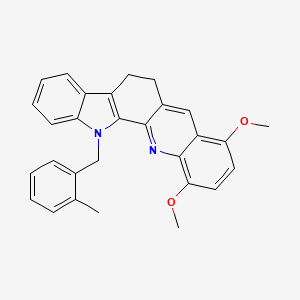 molecular formula C29H26N2O2 B3038379 8,11-dimethoxy-13-(2-methylbenzyl)-6,13-dihydro-5H-indolo[3,2-c]acridine CAS No. 860787-15-1