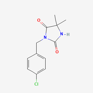 3-[(4-Chlorophenyl)methyl]-5,5-dimethylimidazolidine-2,4-dione