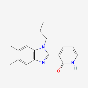 3-(5,6-dimethyl-1-propyl-1H-1,3-benzimidazol-2-yl)-2(1H)-pyridinone