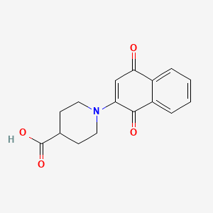 1-(1,4-Dioxo-1,4-dihydro-2-naphthalenyl)-4-piperidinecarboxylic acid