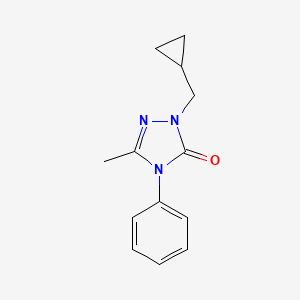 molecular formula C13H15N3O B3038394 2-(cyclopropylmethyl)-5-methyl-4-phenyl-2,4-dihydro-3H-1,2,4-triazol-3-one CAS No. 861206-00-0