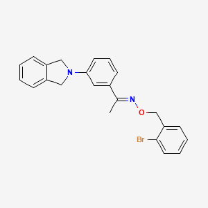 (E)-N-[(2-Bromophenyl)methoxy]-1-[3-(1,3-dihydroisoindol-2-yl)phenyl]ethanimine