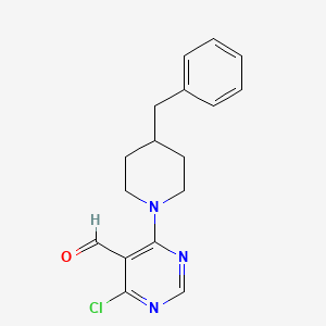 4-(4-Benzylpiperidino)-6-chloro-5-pyrimidinecarbaldehyde