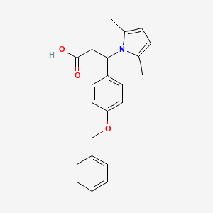 molecular formula C22H23NO3 B3038406 3-[4-(benzyloxy)phenyl]-3-(2,5-dimethyl-1H-pyrrol-1-yl)propanoic acid CAS No. 861207-99-0