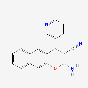 molecular formula C19H13N3O B3038409 2-amino-4-(3-pyridinyl)-4H-benzo[g]chromene-3-carbonitrile CAS No. 861208-23-3