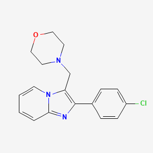 molecular formula C18H18ClN3O B3038411 2-(4-氯苯基)-3-(吗啉甲基)咪唑并[1,2-a]吡啶 CAS No. 861208-74-4