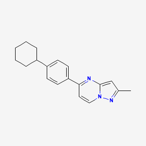 molecular formula C19H21N3 B3038414 5-(4-Cyclohexylphenyl)-2-methylpyrazolo[1,5-a]pyrimidine CAS No. 861210-07-3