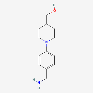 molecular formula C13H20N2O B3038415 {1-[4-(氨基甲基)苯基]哌啶-4-基}甲醇 CAS No. 861210-09-5