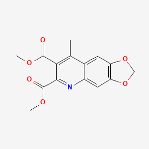 molecular formula C15H13NO6 B3038418 8-甲基[1,3]二氧杂[4,5-g]喹啉-6,7-二甲酸二甲酯 CAS No. 861210-50-6