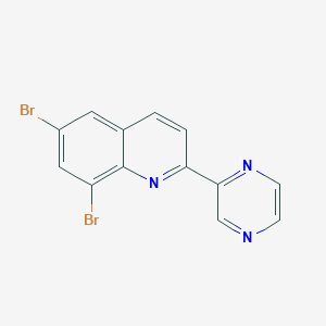 molecular formula C13H7Br2N3 B3038419 6,8-Dibromo-2-(2-pyrazinyl)quinoline CAS No. 861210-51-7
