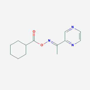 molecular formula C13H17N3O2 B3038420 2-{[(Cyclohexylcarbonyl)oxy]ethanimidoyl}pyrazine CAS No. 861210-79-9