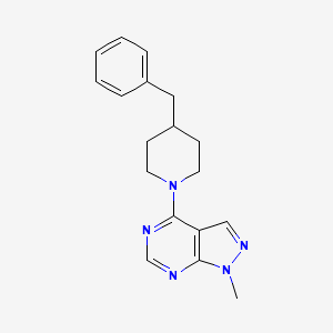 molecular formula C18H21N5 B3038426 4-(4-Benzylpiperidin-1-yl)-1-methylpyrazolo[3,4-d]pyrimidine CAS No. 861211-59-8