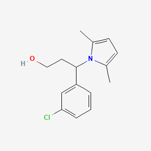 molecular formula C15H18ClNO B3038427 3-(3-氯苯基)-3-(2,5-二甲基-1H-吡咯-1-基)-1-丙醇 CAS No. 861211-61-2