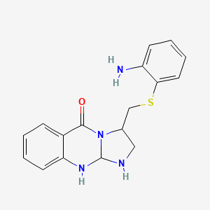 3-{[(2-aminophenyl)sulfanyl]methyl}-2,3,10,10a-tetrahydroimidazo[2,1-b]quinazolin-5(1H)-one