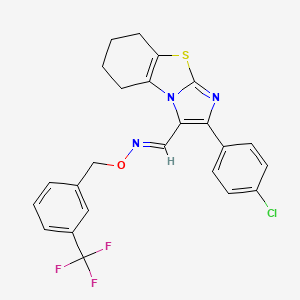 2-(4-chlorophenyl)-5,6,7,8-tetrahydroimidazo[2,1-b][1,3]benzothiazole-3-carbaldehyde O-[3-(trifluoromethyl)benzyl]oxime