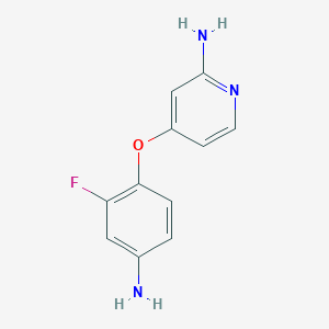 molecular formula C11H10FN3O B3038437 2-Amino-4-(4-amino-2-fluorophenoxy)pyridine CAS No. 864244-74-6