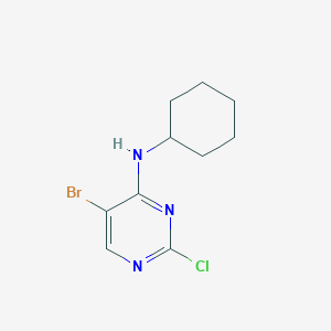 B3038440 5-Bomo-2-chloro-N-cyclohexylpyrimidin-4-amine CAS No. 864655-05-0