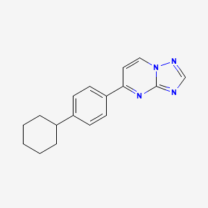 molecular formula C17H18N4 B3038449 5-(4-环己基苯基)-[1,2,4]三唑并[1,5-a]嘧啶 CAS No. 865658-22-6
