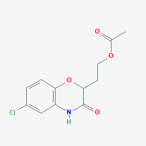 molecular formula C12H12ClNO4 B3038450 2-(6-chloro-3-oxo-3,4-dihydro-2H-1,4-benzoxazin-2-yl)ethyl acetate CAS No. 865658-36-2