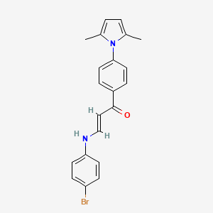 molecular formula C21H19BrN2O B3038452 (E)-3-(4-bromoanilino)-1-[4-(2,5-dimethylpyrrol-1-yl)phenyl]prop-2-en-1-one CAS No. 865658-66-8
