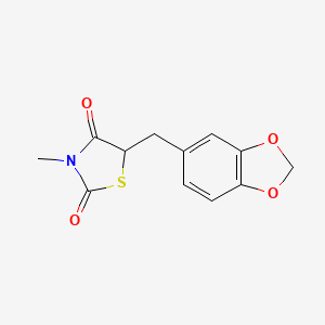 5-(1,3-Benzodioxol-5-ylmethyl)-3-methyl-1,3-thiazolane-2,4-dione