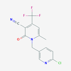 1-[(6-Chloropyridin-3-yl)methyl]-6-methyl-2-oxo-4-(trifluoromethyl)pyridine-3-carbonitrile