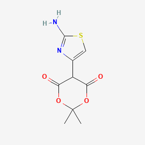 molecular formula C9H10N2O4S B3038458 5-(2-Amino-1,3-thiazol-4-yl)-2,2-dimethyl-1,3-dioxane-4,6-dione CAS No. 865660-59-9