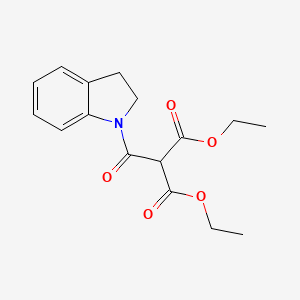molecular formula C16H19NO5 B3038460 2-(2,3-二氢-1H-吲哚-1-基羰基)丙二酸二乙酯 CAS No. 866008-28-8