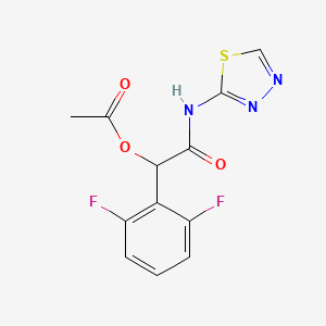 1-(2,6-Difluorophenyl)-2-oxo-2-(1,3,4-thiadiazol-2-ylamino)ethyl acetate