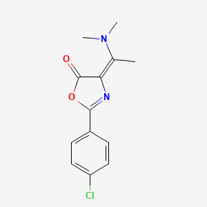 2-(4-chlorophenyl)-4-[(E)-1-(dimethylamino)ethylidene]-1,3-oxazol-5(4H)-one