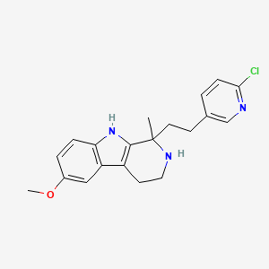 molecular formula C20H22ClN3O B3038479 1-[2-(6-chloro-3-pyridinyl)ethyl]-6-methoxy-1-methyl-2,3,4,9-tetrahydro-1H-beta-carboline CAS No. 866020-56-6