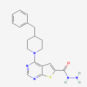 4-(4-Benzylpiperidino)thieno[2,3-d]pyrimidine-6-carbohydrazide