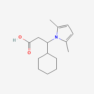 molecular formula C15H23NO2 B3038482 3-cyclohexyl-3-(2,5-dimethyl-1H-pyrrol-1-yl)propanoic acid CAS No. 866038-48-4