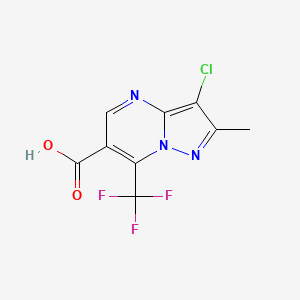 3-Chloro-2-methyl-7-(trifluoromethyl)pyrazolo[1,5-a]pyrimidine-6-carboxylic acid