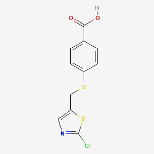 molecular formula C11H8ClNO2S2 B3038486 4-[(2-Chloro-5-thiazolyl)methylthio]benzoic acid CAS No. 866039-43-2