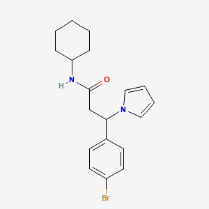 3-(4-bromophenyl)-N-cyclohexyl-3-(1H-pyrrol-1-yl)propanamide