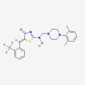 (5Z)-2-[[4-(2,6-dimethylphenyl)piperazin-1-yl]methyl-hydroxyamino]-5-[[2-(trifluoromethyl)phenyl]methylidene]-1,3-thiazol-4-one