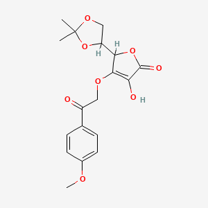 5-(2,2-dimethyl-1,3-dioxolan-4-yl)-3-hydroxy-4-[2-(4-methoxyphenyl)-2-oxoethoxy]-2(5H)-furanone