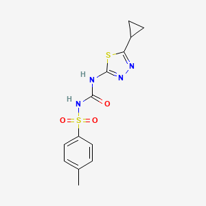 2-Cyclopropyl-5-[({[(4-methylphenyl)sulfonyl]amino}carbonyl)amino]-1,3,4-thiadiazole