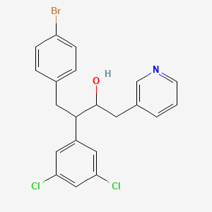 molecular formula C21H18BrCl2NO B3038503 4-(4-Bromophenyl)-3-(3,5-dichlorophenyl)-1-(3-pyridinyl)-2-butanol CAS No. 866043-51-8