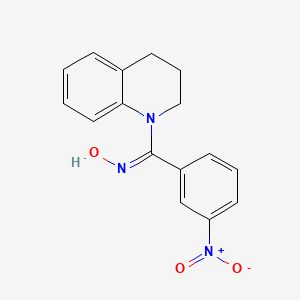 molecular formula C16H15N3O3 B3038505 (NZ)-N-[3,4-dihydro-2H-quinolin-1-yl-(3-nitrophenyl)methylidene]hydroxylamine CAS No. 866049-33-4