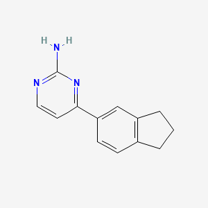 molecular formula C13H13N3 B3038511 4-(2,3-dihydro-1H-inden-5-yl)pyrimidin-2-amine CAS No. 866050-31-9