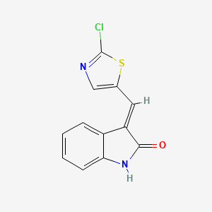 3-[(E)-(2-chloro-1,3-thiazol-5-yl)methylidene]-1,3-dihydro-2H-indol-2-one