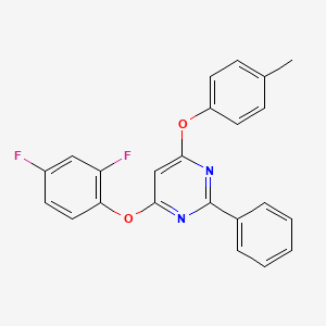 molecular formula C23H16F2N2O2 B3038517 4-(2,4-Difluorophenoxy)-6-(4-methylphenoxy)-2-phenylpyrimidine CAS No. 866131-14-8