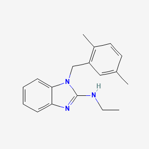 molecular formula C18H21N3 B3038521 1-(2,5-二甲基苄基)-N-乙基-1H-1,3-苯并咪唑-2-胺 CAS No. 866131-97-7