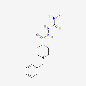 molecular formula C16H24N4OS B3038530 2-[(1-benzyl-4-piperidinyl)carbonyl]-N-ethyl-1-hydrazinecarbothioamide CAS No. 866134-74-9